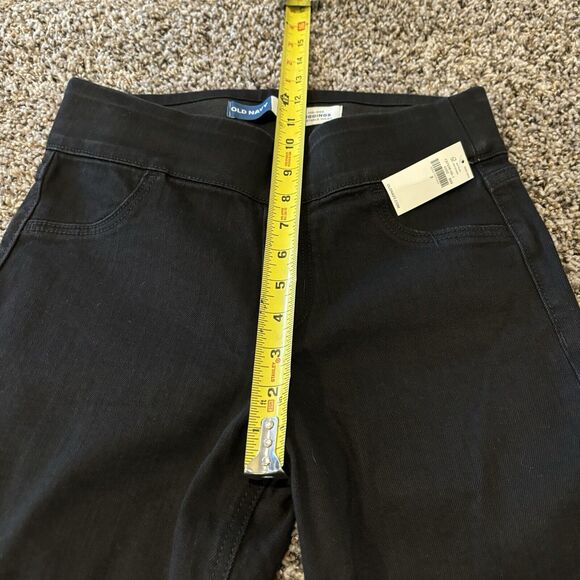 Old Navy Jeggings 2 Black Denim Mid-Rise Skinny Adjustable Waist NWT - Picture 8 of 11